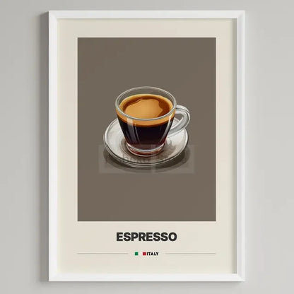 Italian Coffee Minimalist Poster | Cappuccino Espresso Latte Wall Art Print