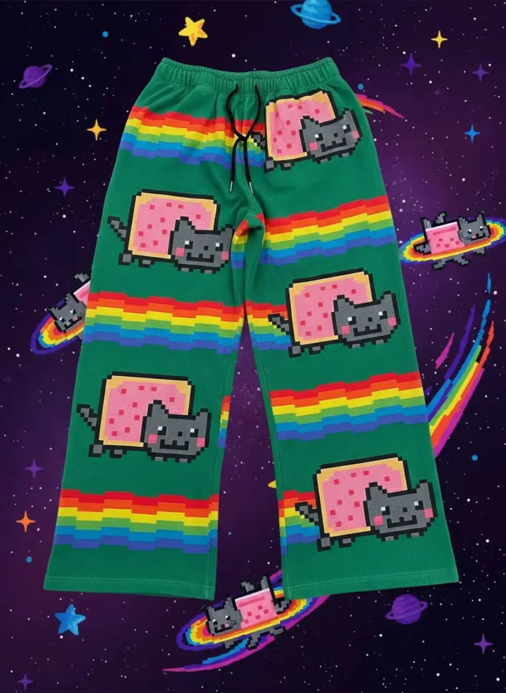 Nyan Cat Baggy Sweatpants Y2K Streetwear Hip Hop Graphic Pants