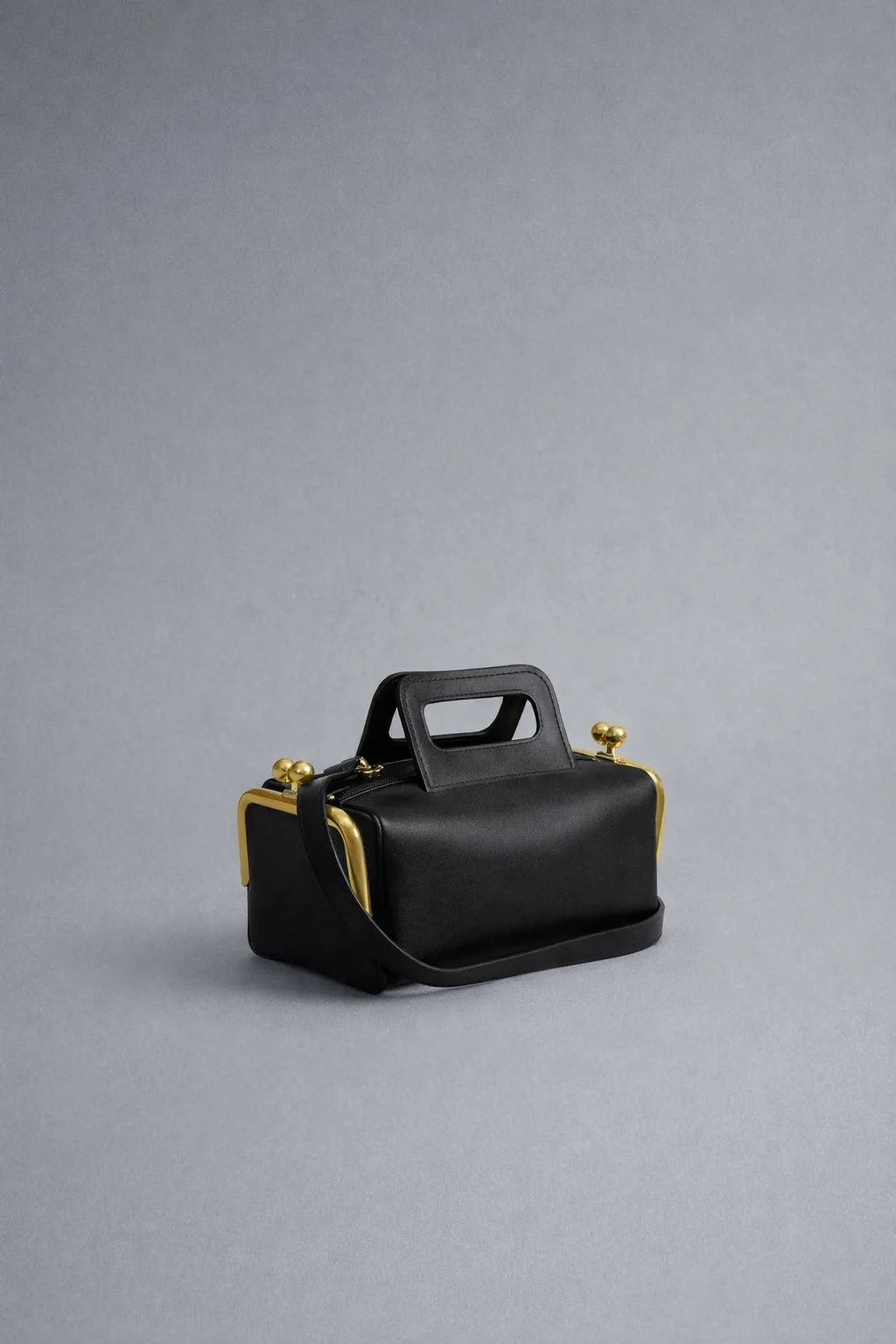 Kiss Lock Frame Handbag for Women – Luxury Mini Top Handle Bag