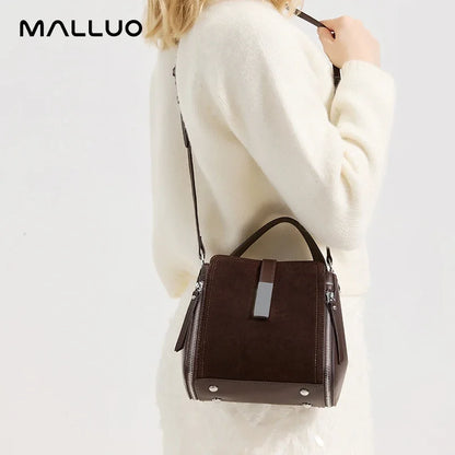 Suede Leather Shoulder Bag for Women