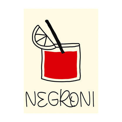 Cocktail & Drinks Wall Art Poster – Retro Minimalist Bar Print
