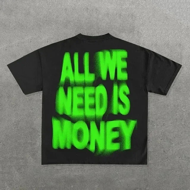 Graphic Streetwear T-Shirt – Y2K Hip Hop Cotton Tee for Men & Women
