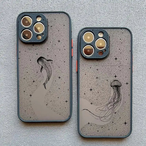 Manta Ray Dotted Art Phone Case – iPhone 17 16 15 14 13 12 11 Pro Max