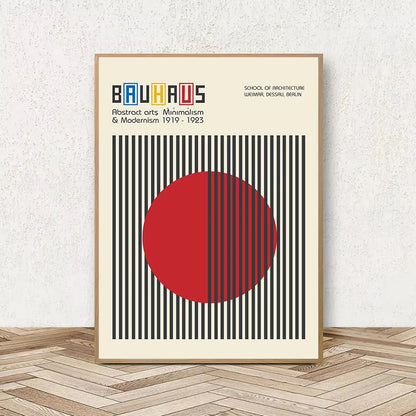 Bauhaus Geometric Abstract Art Poster – Minimalist Wall Print