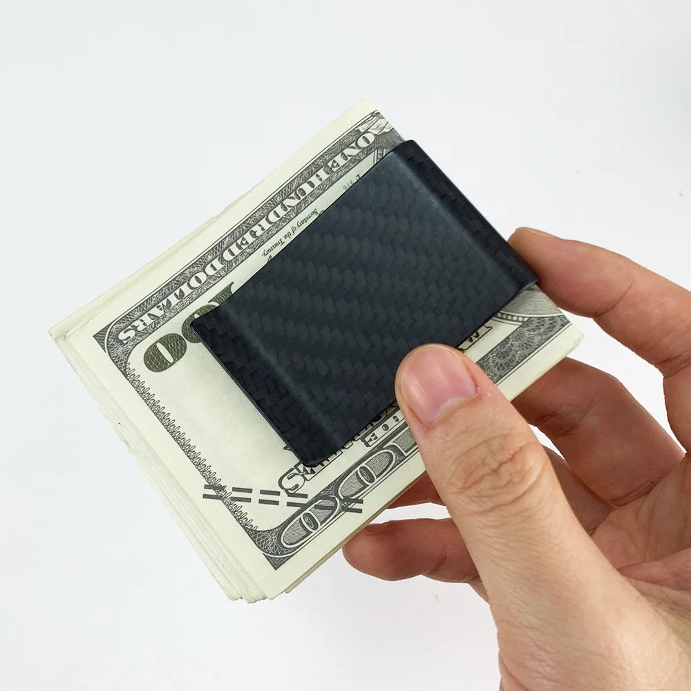 Carbon Fiber Money Clip Wallet – Slim 3K Twill Card Holder for Men