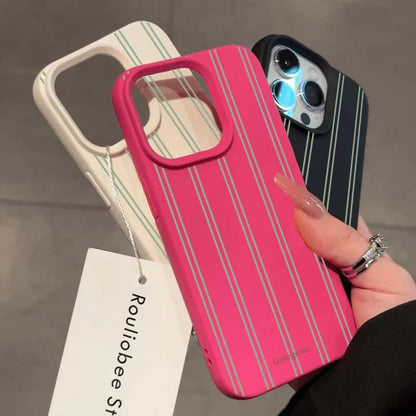 Striped Lichee Pattern iPhone Case – iPhone 11 to 17 Series