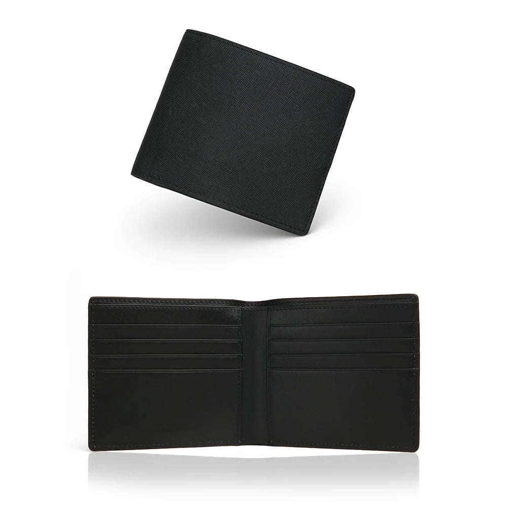 Personalized Saffiano Leather Men's Bifold Wallet