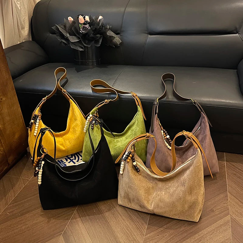 Winter Small Suede Trend Brand Solid Color Shoulder Bags