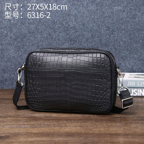Men's Alligator Leather Crossbody Bag – Luxury Shoulder Bag