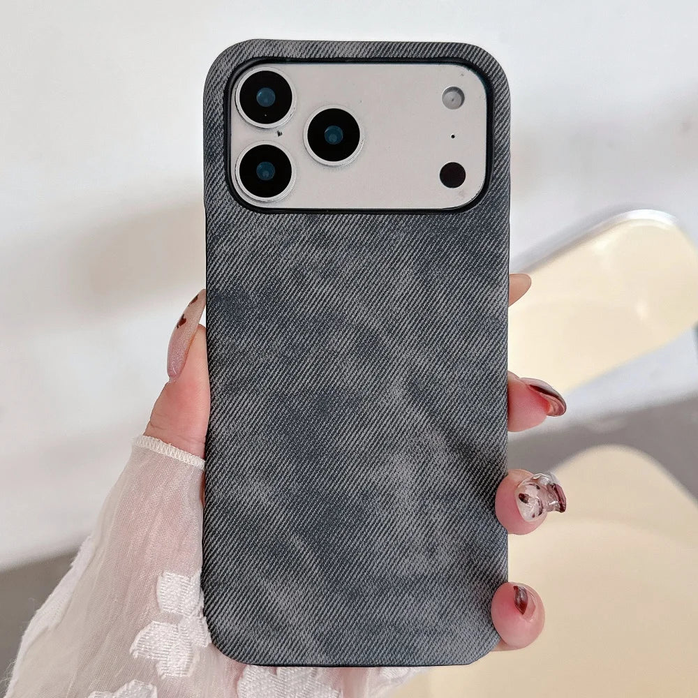 Denim iPhone Case – Slim Fabric Cover for iPhone 11–17 Series