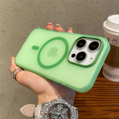 MagSafe Clear iPhone Case – Matte Candy Wireless Charging Cover