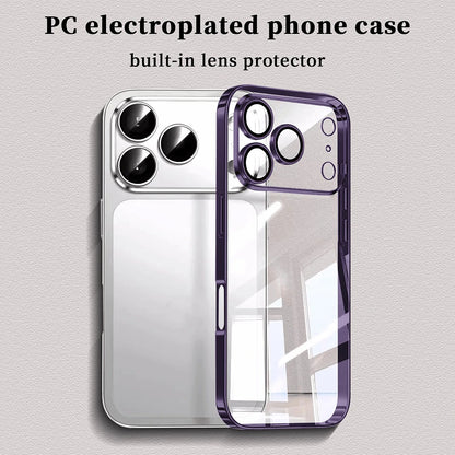 Electroplated Clear iPhone Case with Built-In Lens Protector