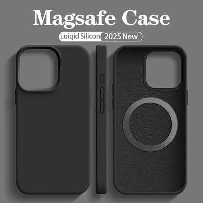 Liquid Silicone MagSafe Case for iPhone 17 16 15 14 13 12 Series