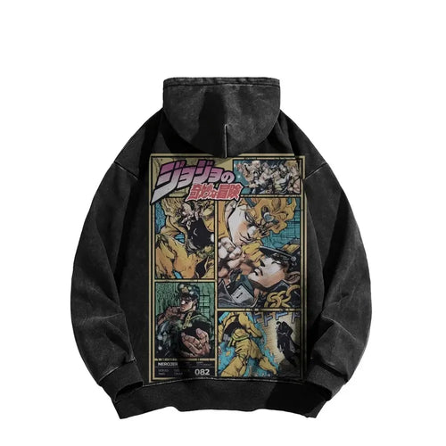 JoJo's Bizarre Adventure Zip-Up Hoodie Anime Graphic Streetwear Unisex