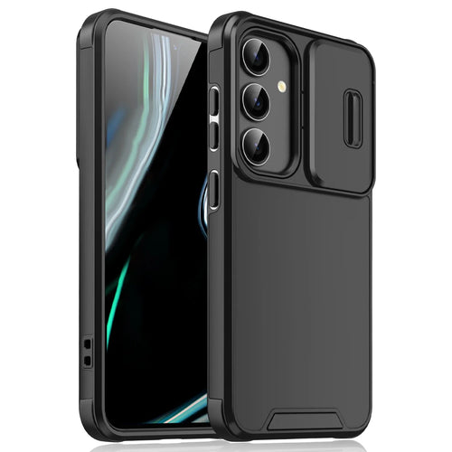 Shockproof Armor Samsung Galaxy Case with Slide Camera Cover