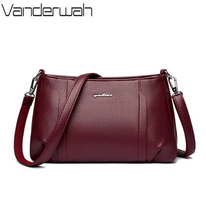 Genuien Brand Top Quality Soft Leather Female Elegant Crossbody Shoulder Bags