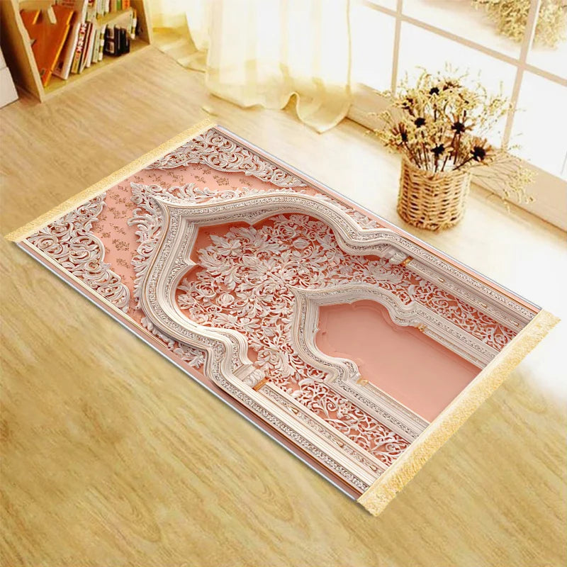 Vikama Muslim Prayer Rug Islamic Mat Indoor Outdoor Foldable Living Room Bedroom Carpet Home