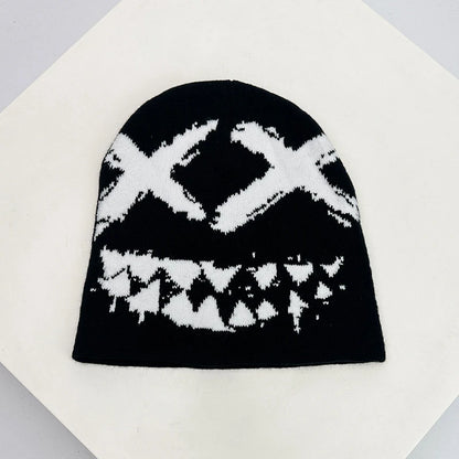 Hip Hop Letter Print Knitted Beanie Hat – Streetwear