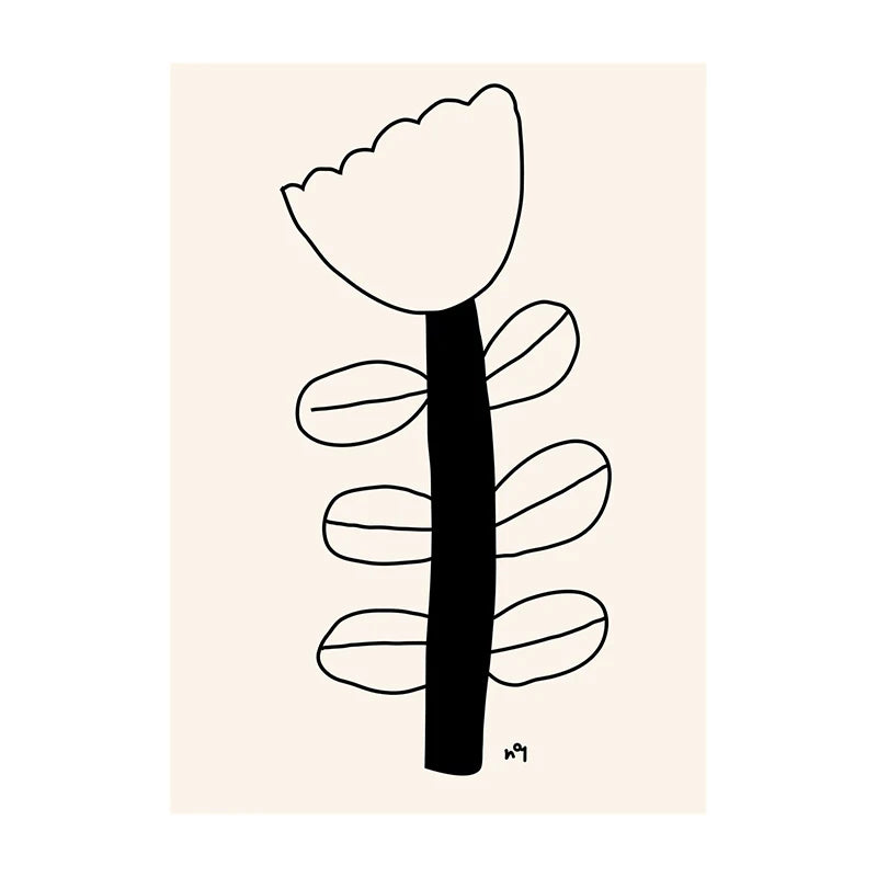 Minimalist Botanical Leaf Art Poster – Matisse-Inspired Wall Decor