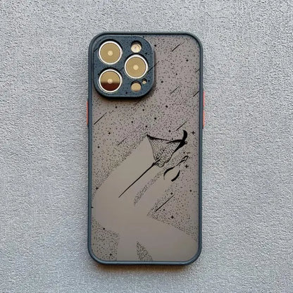 Manta Ray Dotted Art Phone Case – iPhone 17 16 15 14 13 12 11 Pro Max