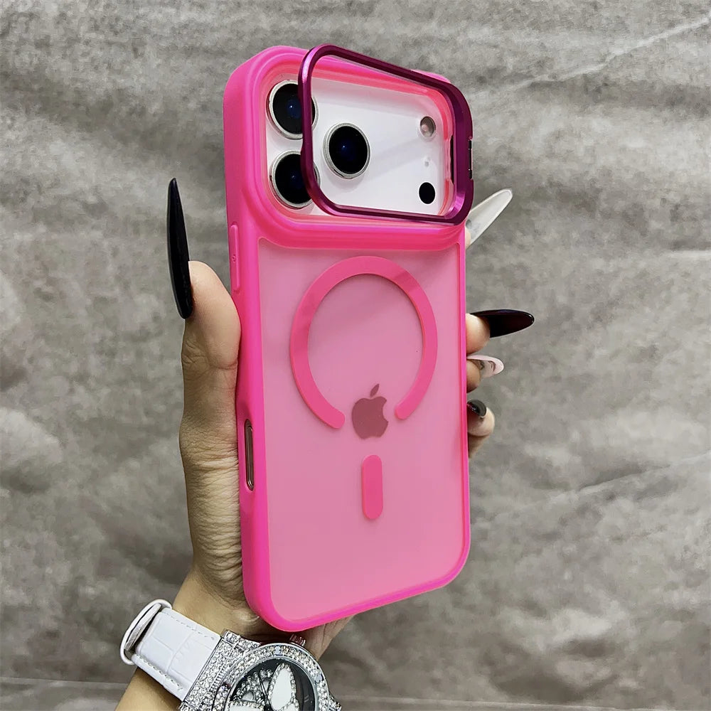 MagSafe Matte iPhone Case with Flip Camera Stand & Holder
