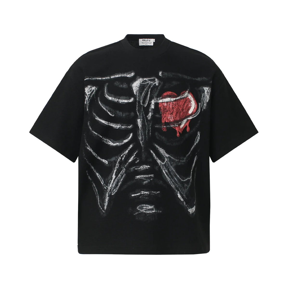 Skeleton Graffiti Print Oversized T-Shirt | Unisex Streetwear