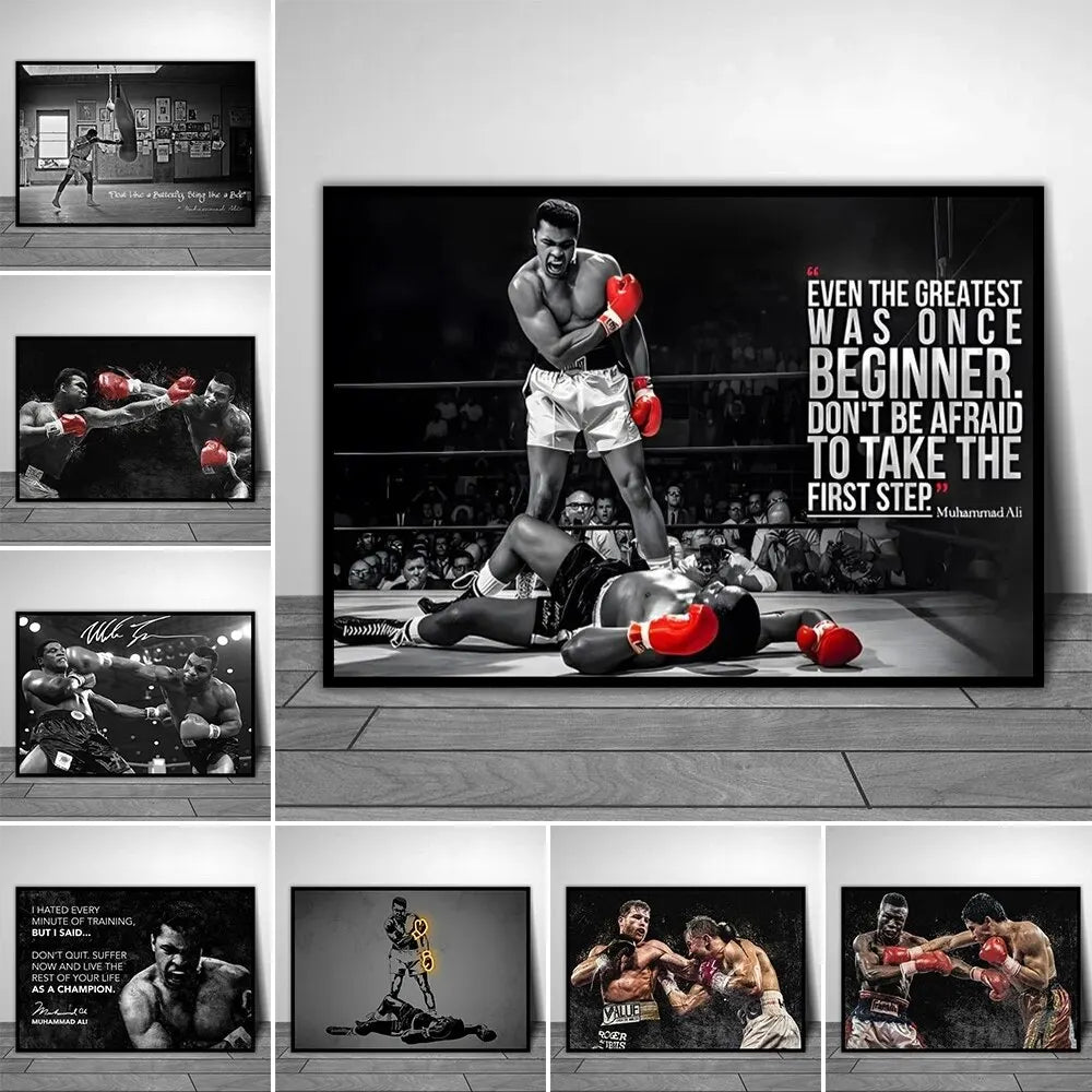 Boxing Legends Wall Art Poster – Muhammad Ali & Mike Tyson