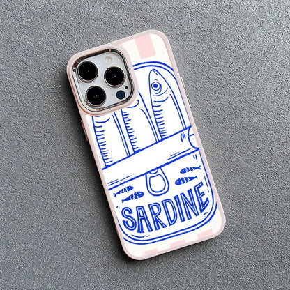 Sardine Can iPhone Case – Cute Fish Pattern Silicone Cover