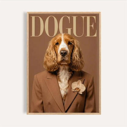 DOGUE Dog Pop Art Wall Poster – Funny Fashion Magazine Print