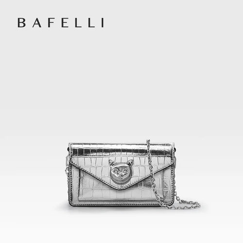 Mini Crocodile Leather Crossbody Bag | Chain Shoulder Bag