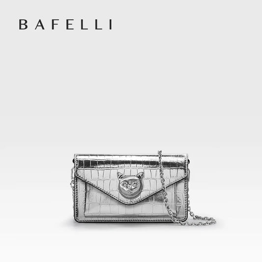 Mini Crocodile Leather Crossbody Bag | Chain Shoulder Bag