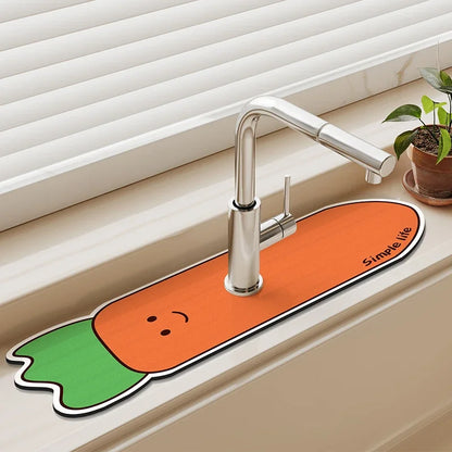 Diatomaceous Earth Sink Drain Mat – Absorbent Kitchen Faucet Mat