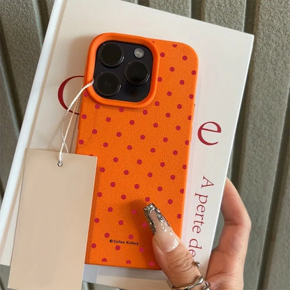 Polka Dot Lichee Pattern iPhone Case – iPhone 17 16 15 14 13 12 11 Pro Max XS XR X