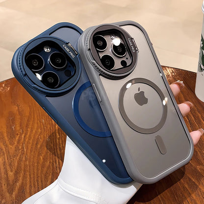 MagSafe iPhone Case with Flip Camera Lens Protector and Stand