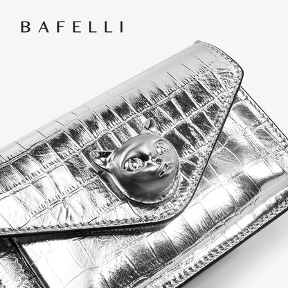 Mini Crocodile Leather Crossbody Bag | Chain Shoulder Bag
