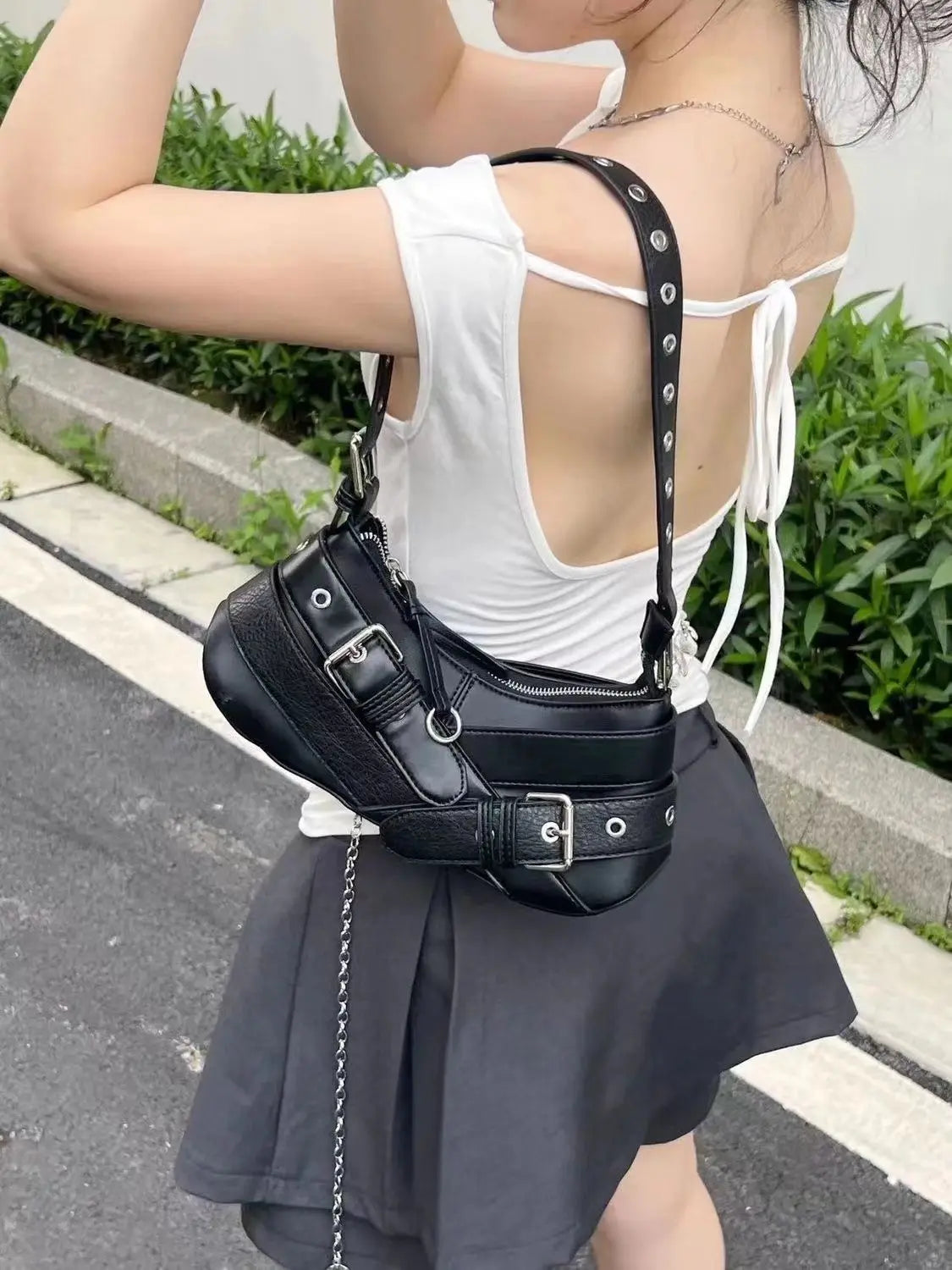 Vintage Black Underarm Bag