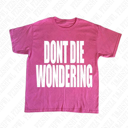 Letter Print Oversized Cotton T-Shirt Y2K Harajuku Men Streetwear