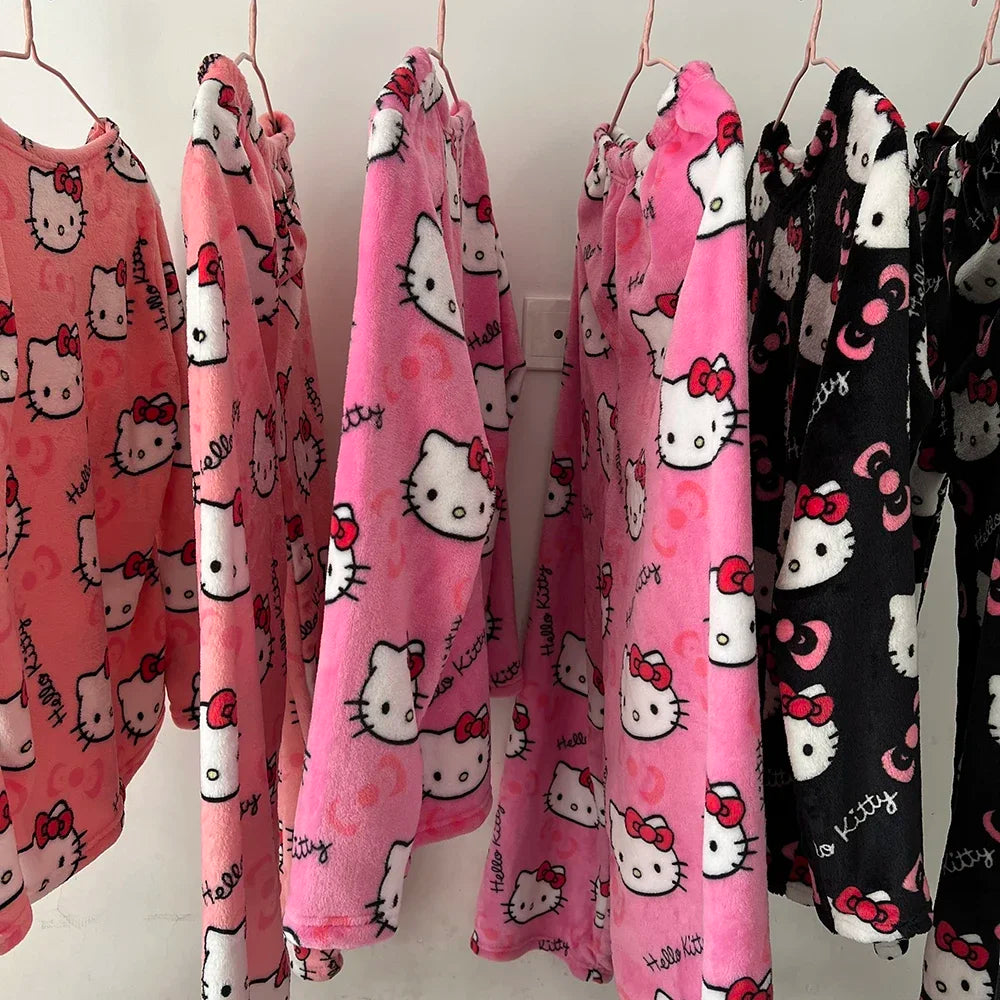 Hello Kitty Pajama Set Sanrio Couple Loungewear