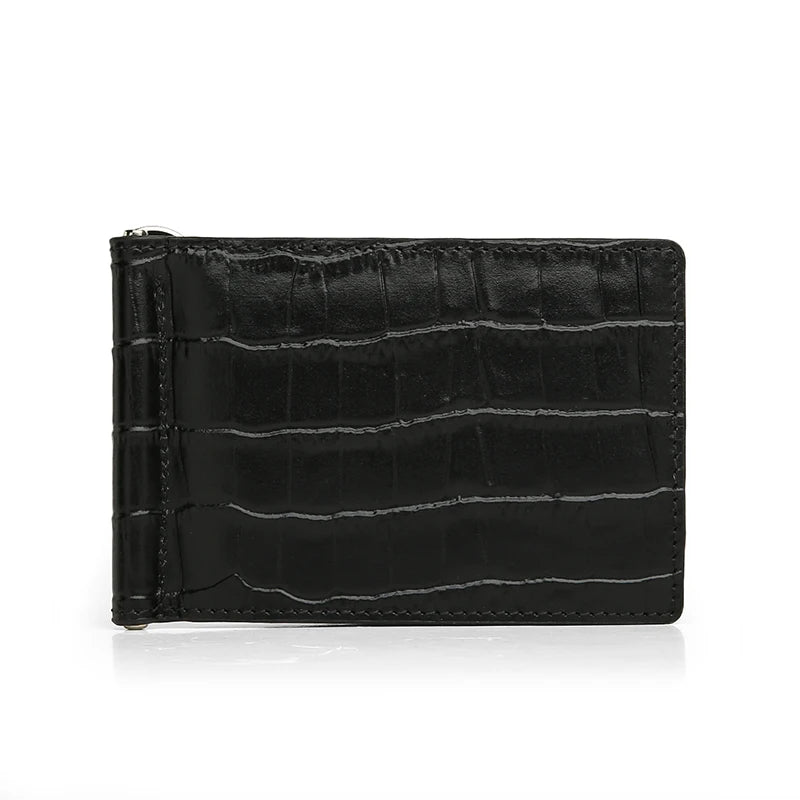Leather Money Clip Wallet for Men – Slim Card Case
