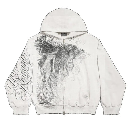 Y2K Graphic Hoodie & Thermal Sweatshirt Retro Hip Hop Street Style
