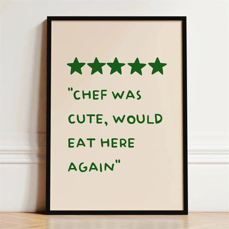 Wine & Dine Wall Art Poster – Retro Kitchen Print