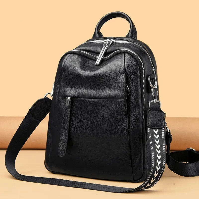 Genuine Leather Women's Backpack – Rivet Studded Style