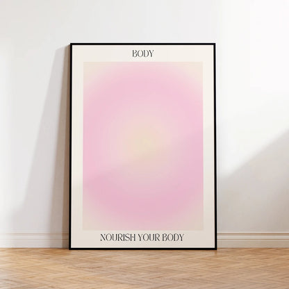 Mind Body Soul Aura Gradient Wall Art Poster – Spiritual 3-Piece Set