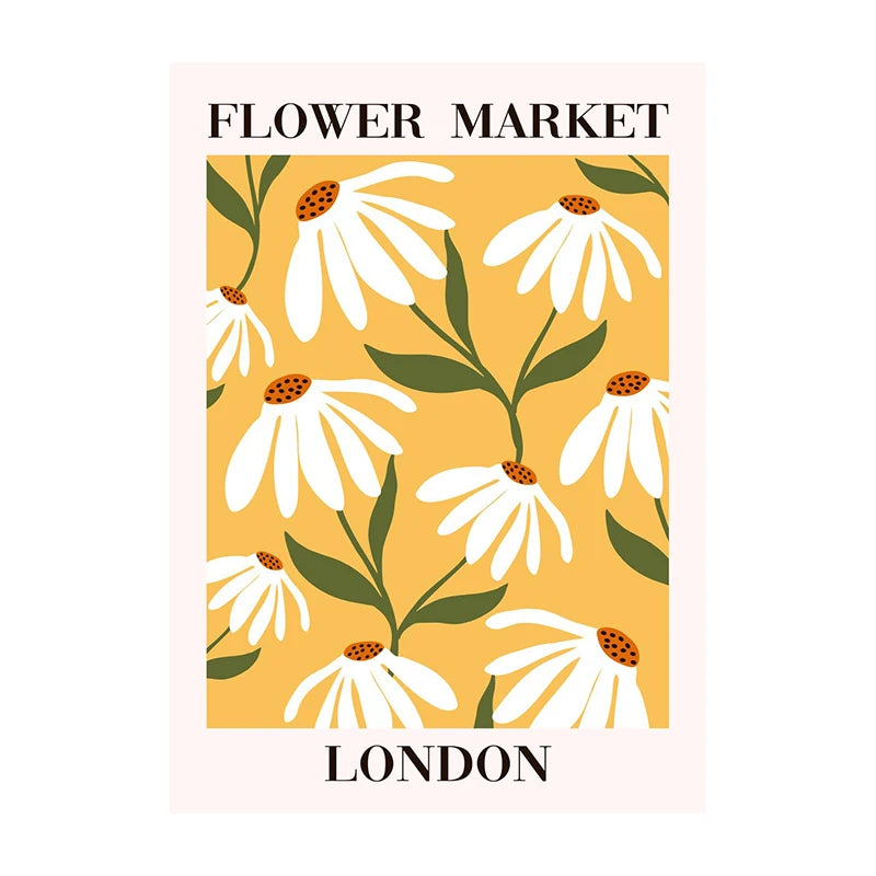 Flower Market Tuscany Poster – Floral Wall Art Print Unframed