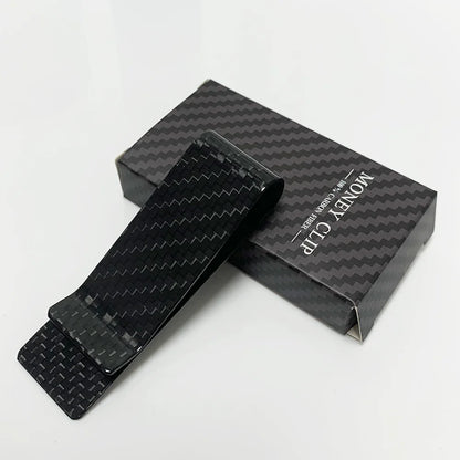 Real Carbon Fiber Money Clip with Card Holder – 22mm