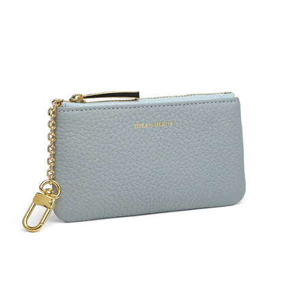 Leather Key Case Wallet with Chain & RFID Blocking