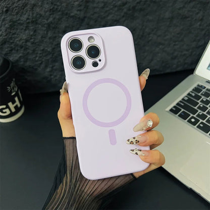 Magnetic Liquid Silicone Case for iPhone 16 Pro Max