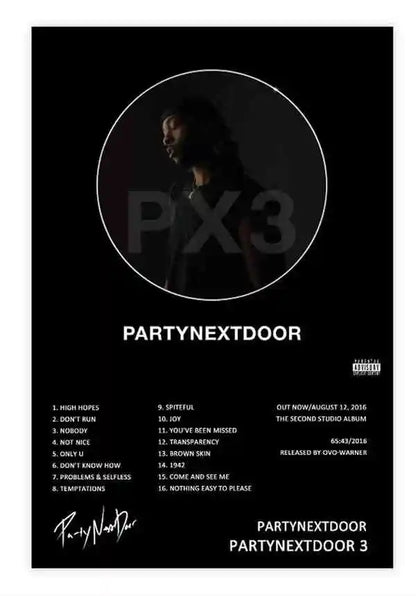 PARTYNEXTDOOR Partymobile Album Cover Poster Wall Art Print