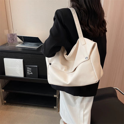 Large PU Leather Shoulder Tote Bag – Women's Luxury Handbag