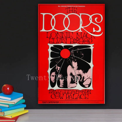 The Doors Vintage Concert Poster – Retro Rock Music Wall Art